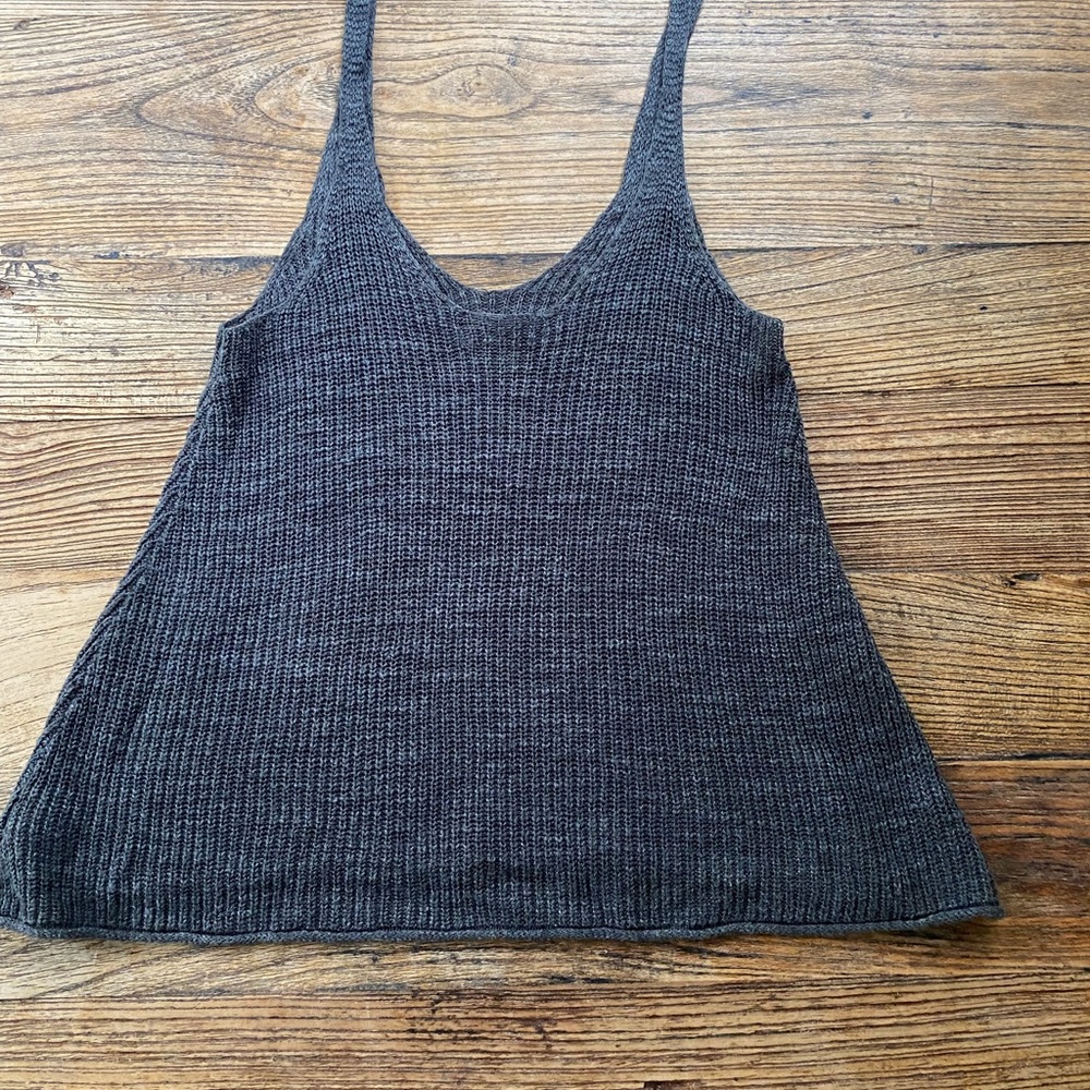 American Eagle Charcoal Knit Tank Top
